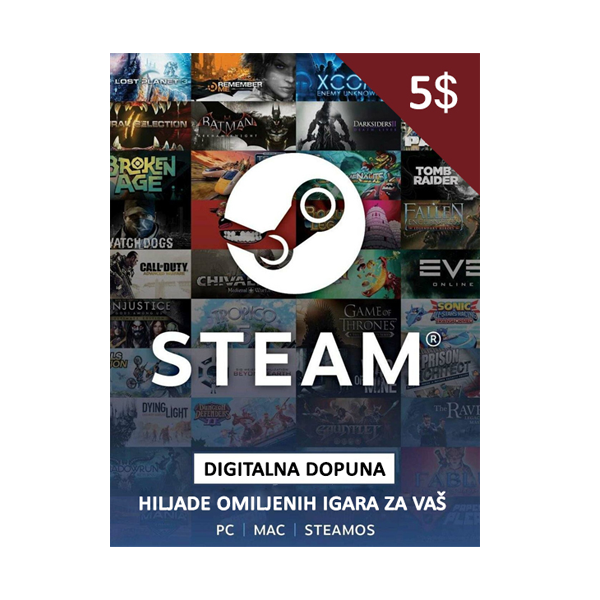 Steam gift card 5$ - Global